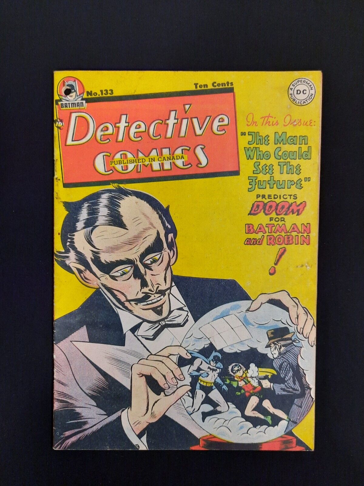 Golden Age Comic Detective Comics #133 Rare Canadian Variant 1948 Bob Kane