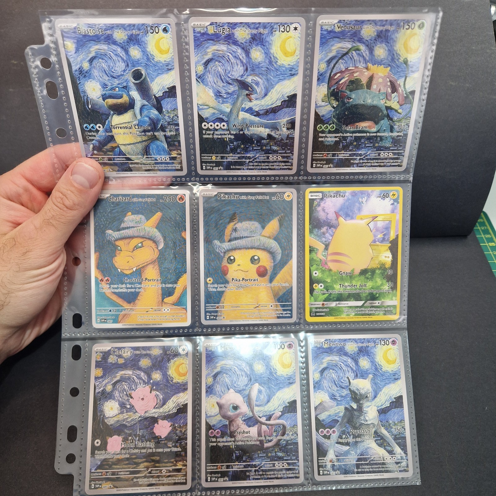 Pokemon Van Gogh Starry Night Style Holo 9 Card Set Pokemon Van Gogh Starry Night Style Holo 9 Card Set