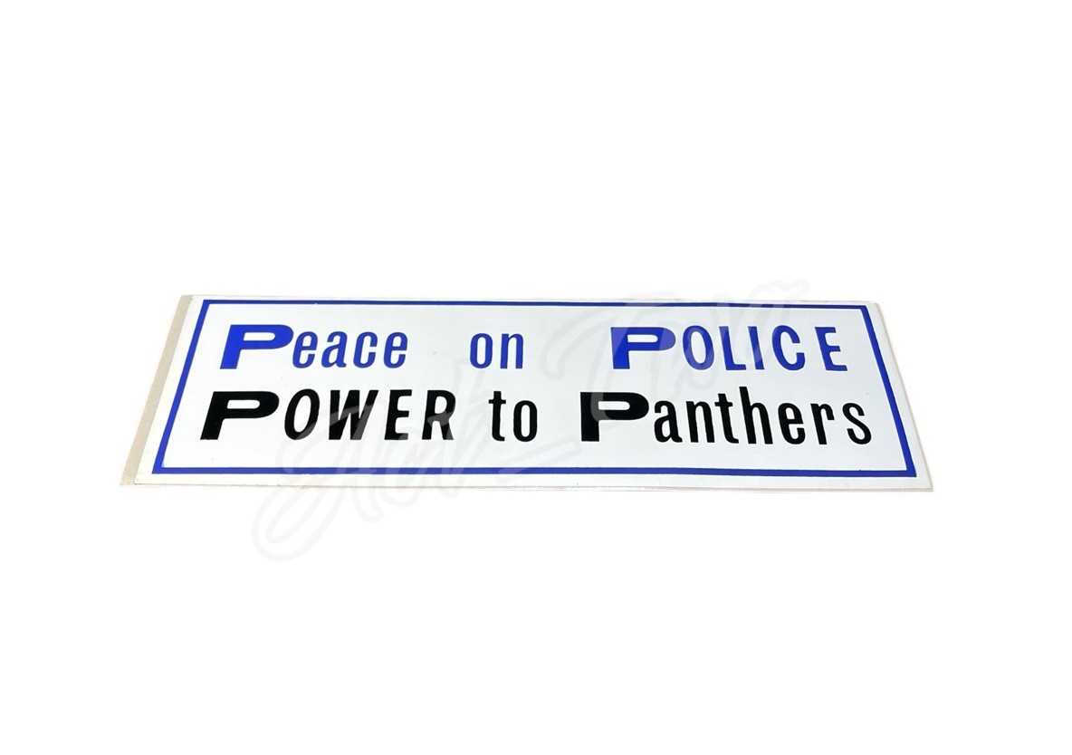 Vintage 1970’s Peace On Police Power To Panthers Protest Bumper Sticker UNUSED Vintage 1970’s Peace On Police Power To Panthers Protest Bumper Sticker UNUSED