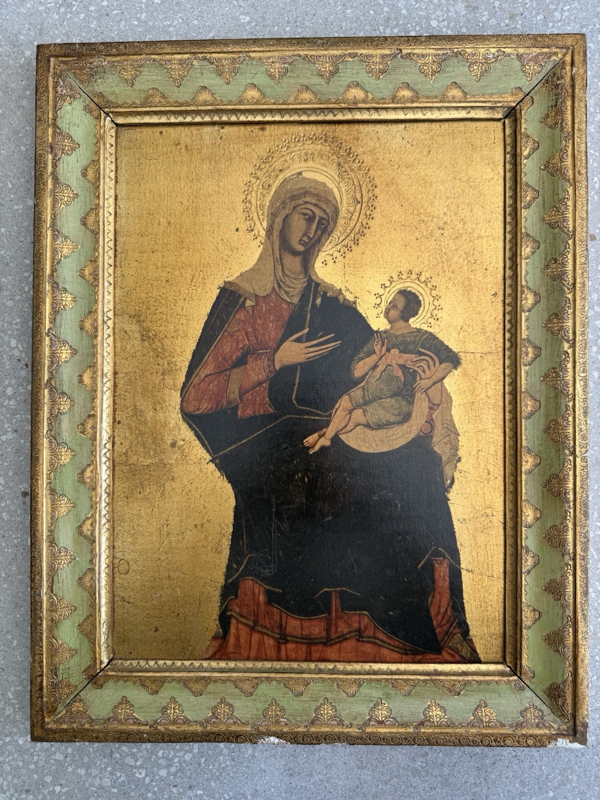 VINTAGE FLORENTINE MADONNA AND CHILD FRAMED ART PICTURE PLAQUE ITALIAN MCM 50S VINTAGE FLORENTINE MADONNA AND CHILD FRAMED ART PICTURE PLAQUE ITALIAN MCM 50S