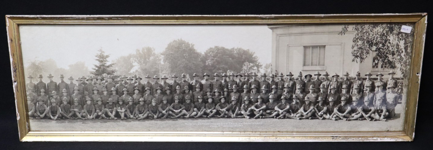 WWI Army Northwestern University Training Detachment 1918 Photograph 31 x 10 1/2