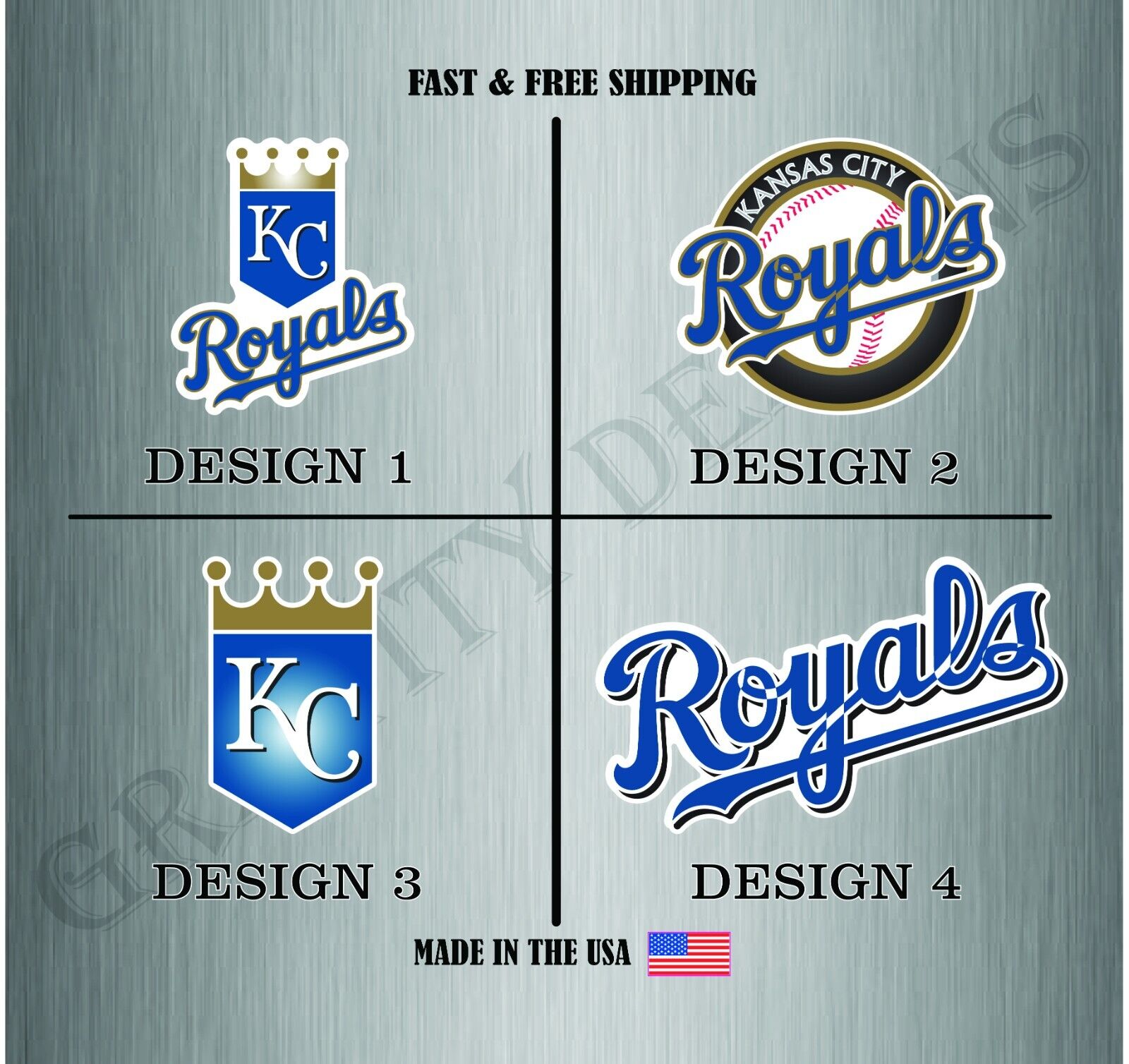 Kansas City Royals MLB Baseball Sticker Vinyl Decal Car Bumper Water Resistant
