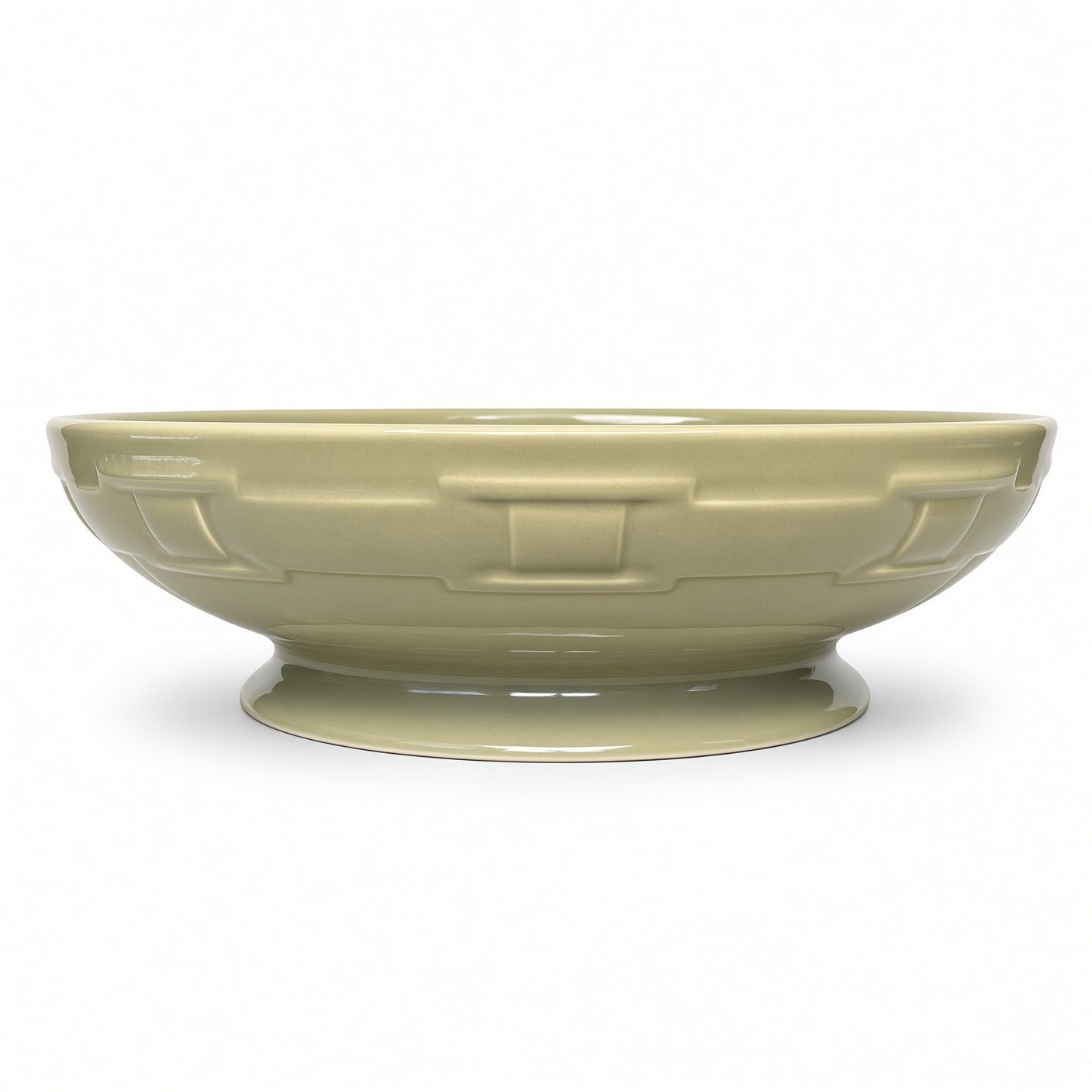 Longaberger Woven Traditions LG Footed Pasta Bowl Sage 3234860 w/ Box Longaberger Woven Traditions LG Footed Pasta Bowl Sage 3234860 w/ Box