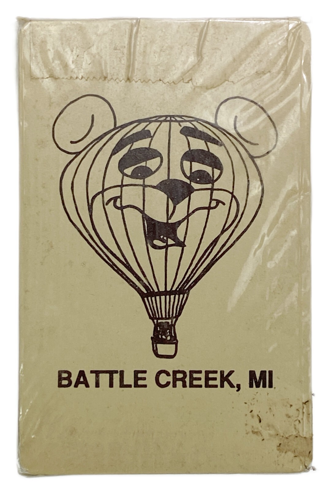 Hot Air Balloon Deck Playing Cards Battle Creek MI Sealed Vintage Bearcat Hot Air Balloon Deck Playing Cards Battle Creek MI Sealed Vintage Bearcat