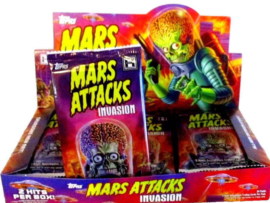 Topps 2013 Mars Attacks Invasion 1 Sealed Pack from Fresh Unsearched box Topps 2013 Mars Attacks Invasion 1 Sealed Pack from Fresh Unsearched box