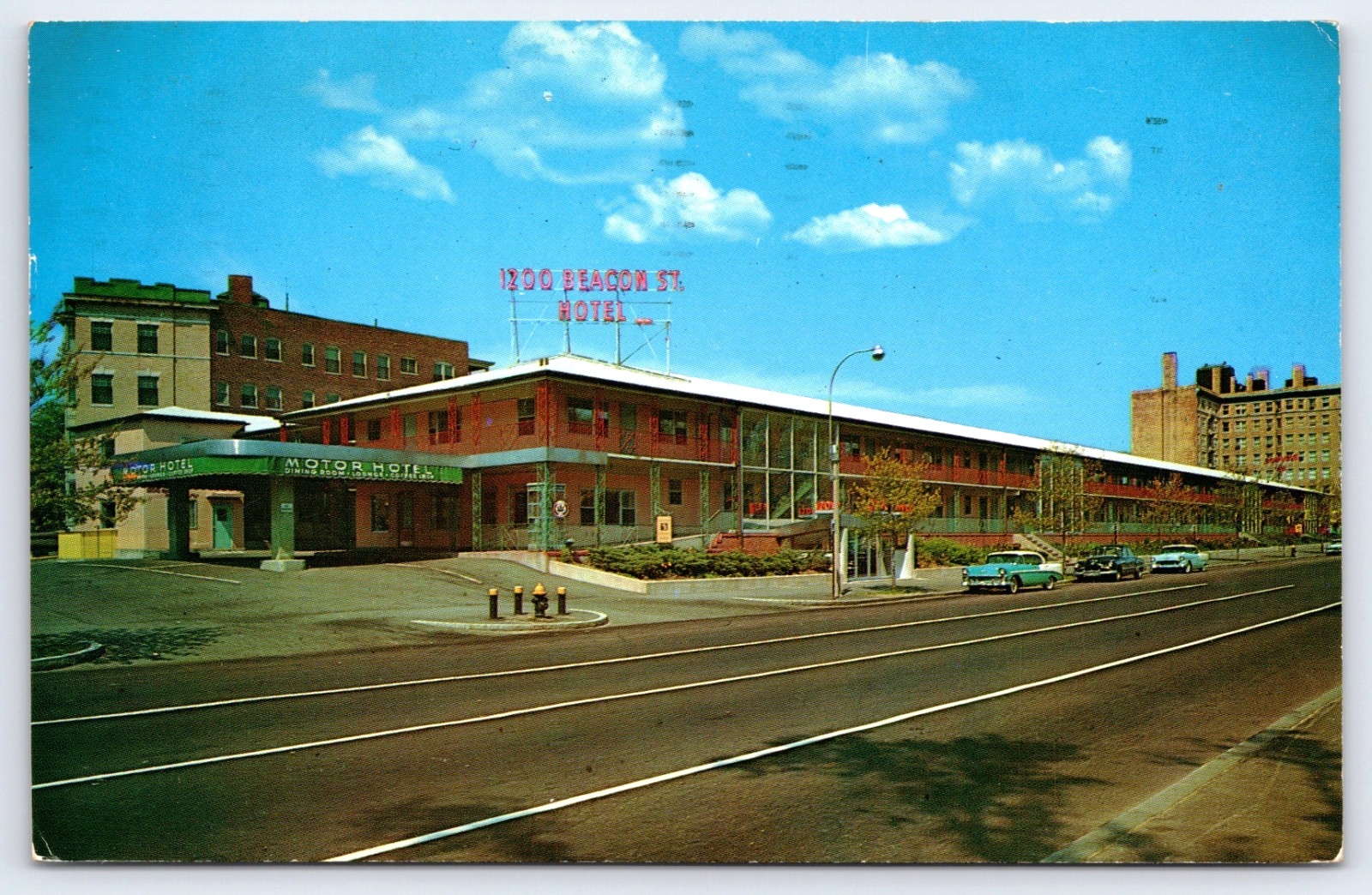 Postcard - 1200 Beacon St. Hotel - Brookline, Massachusetts - posted 1966 (13g) Postcard - 1200 Beacon St. Hotel - Brookline, Massachusetts - posted 1966 (13g)