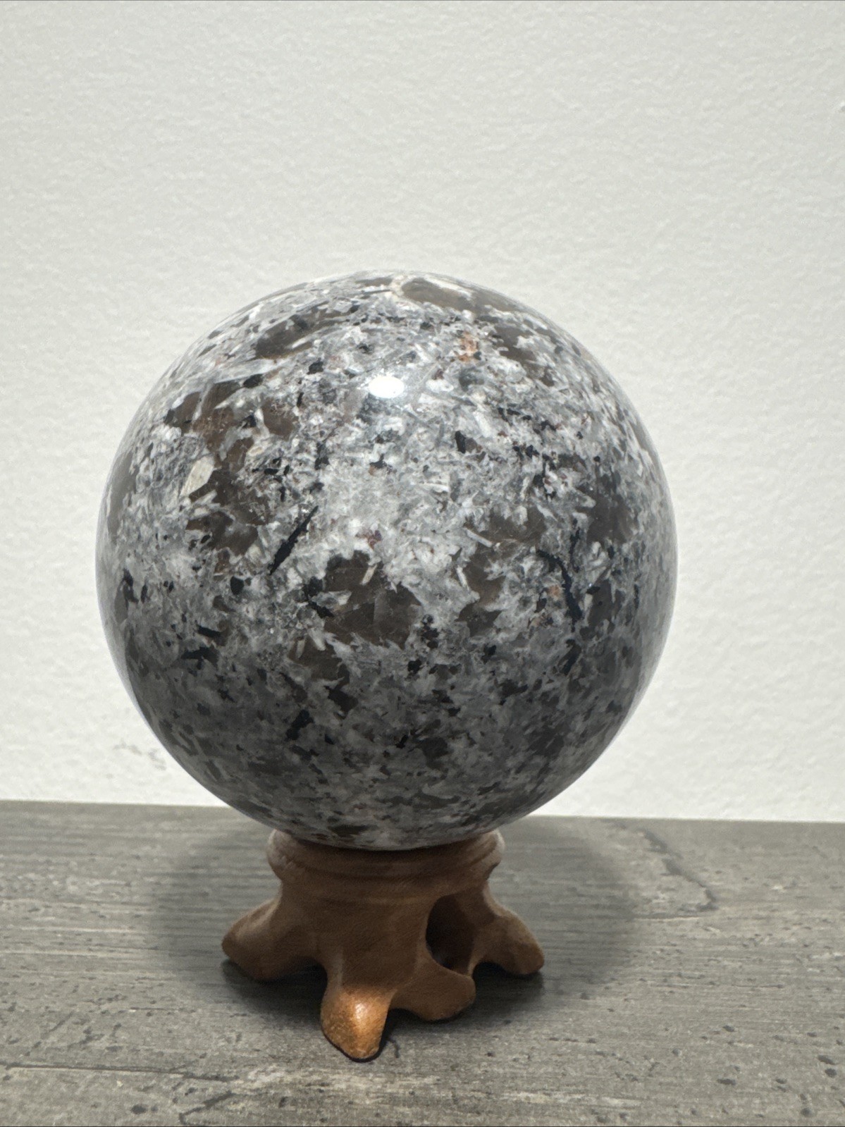 Large Yooperlite Crystal Sphere 650 Grams 3” UV Reactive 