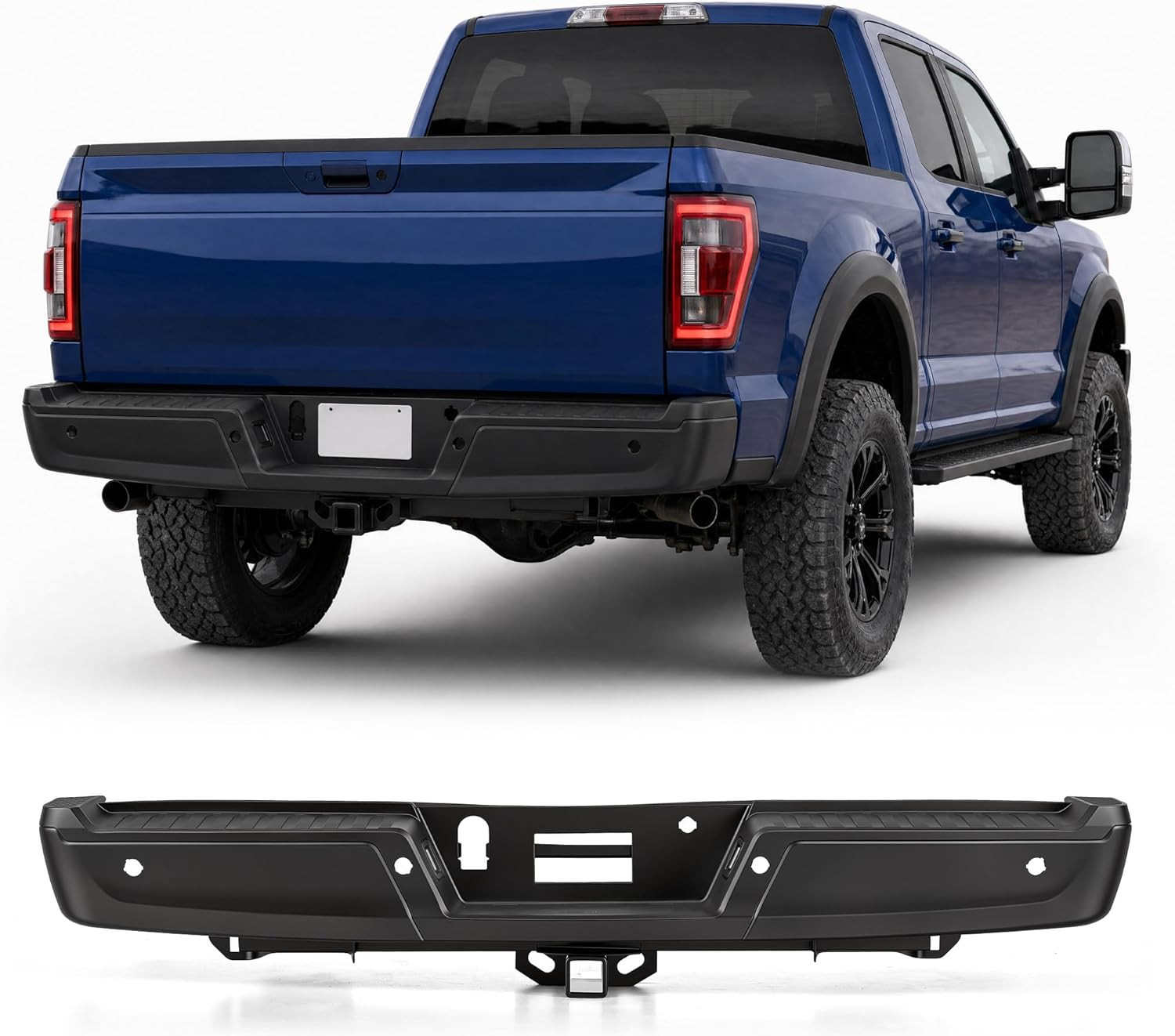 Rear Bumper Assembly Compatible with 2021 2022 2023 2024 Ford F150 F-150 Replace Rear Bumper Assembly Compatible with 2021 2022 2023 2024 Ford F150 F-150 Replace