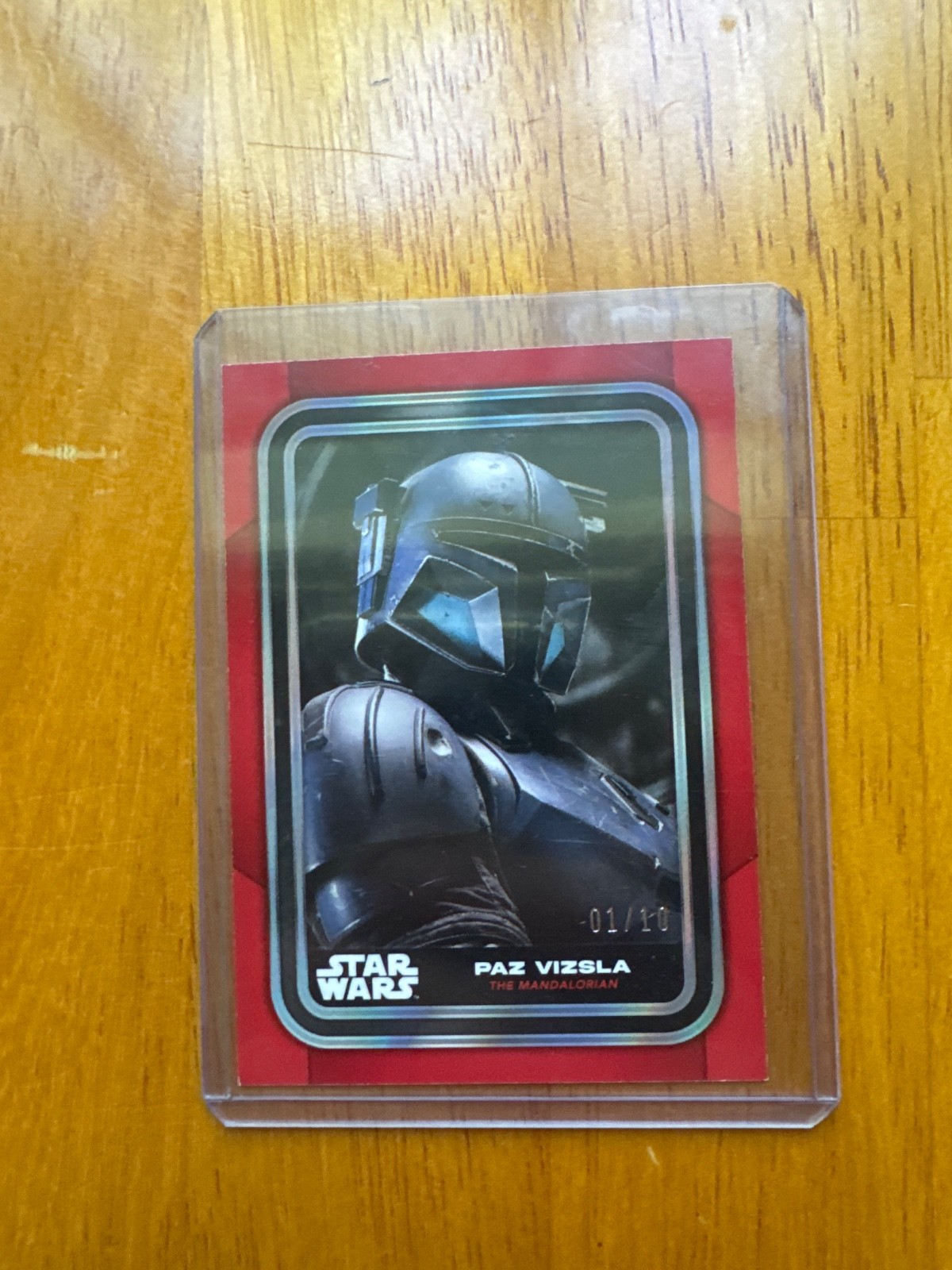 2023 Topps Star Wars Flagship Paz Vizsla RED Parallel #d 09/10 Mandalorian #33