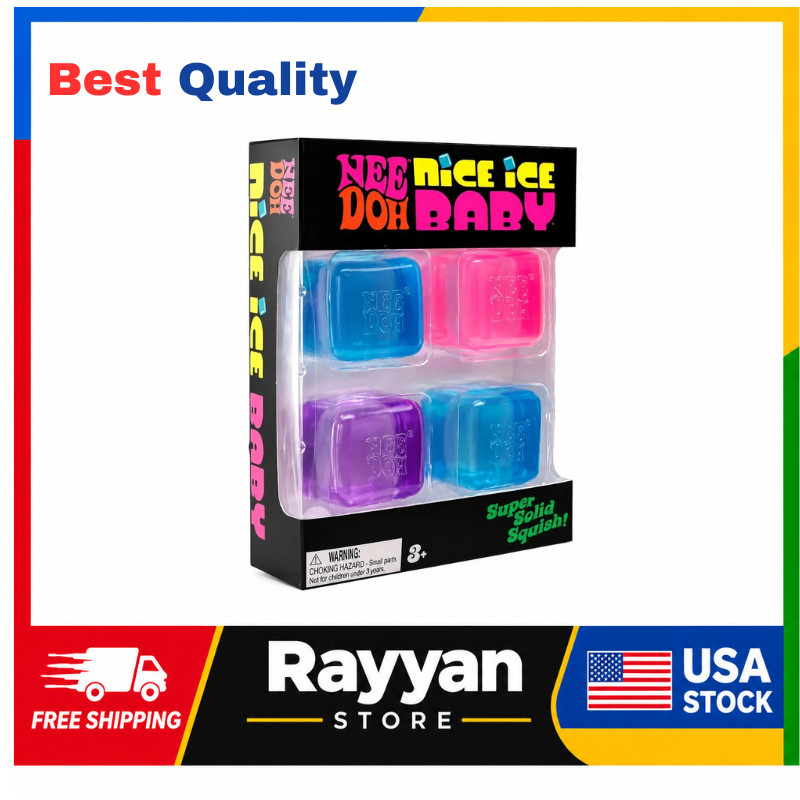 New NeeDoh Nice Ice Baby 4-Pack Mini Cubes Authentic Squishy Fidget Stress Toy New NeeDoh Nice Ice Baby 4-Pack Mini Cubes Authentic Squishy Fidget Stress Toy