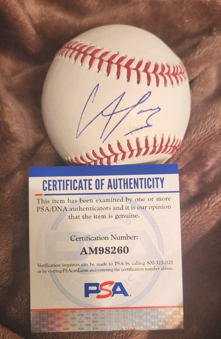FRANCISCO ALVAREZ SIGNED MLB BASEBALL NEW YORK METS PSA/DNA AUTHENTIC #AM98260