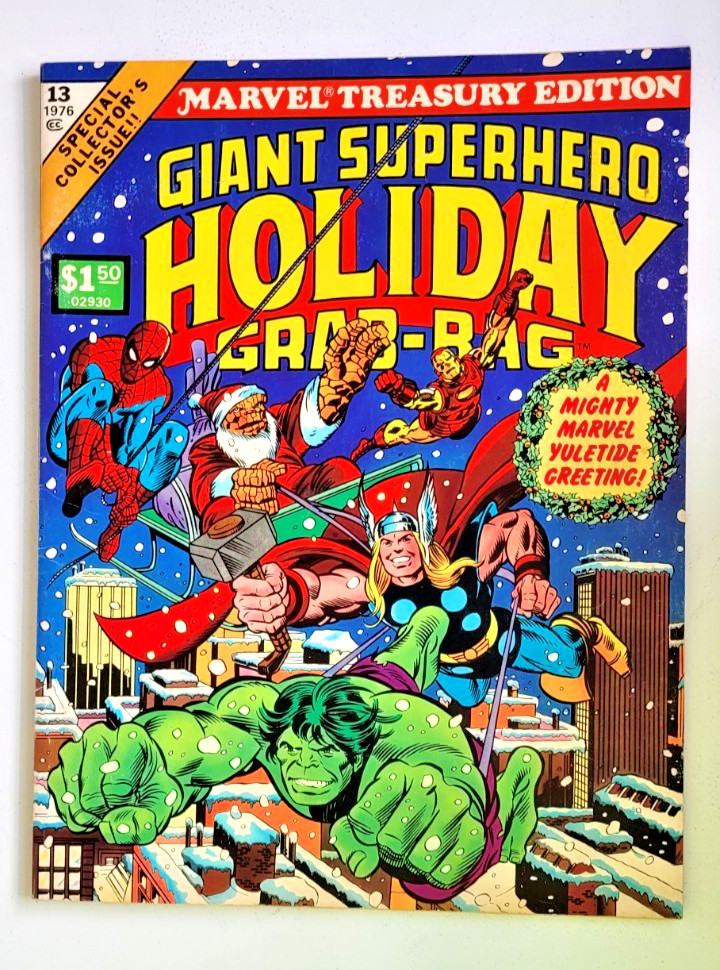 Marvel Treasury Ed. Giant Superhero Holiday Grab-Bag #13, 1976 Beautiful Book Marvel Treasury Ed. Giant Superhero Holiday Grab-Bag #13, 1976 Beautiful Book