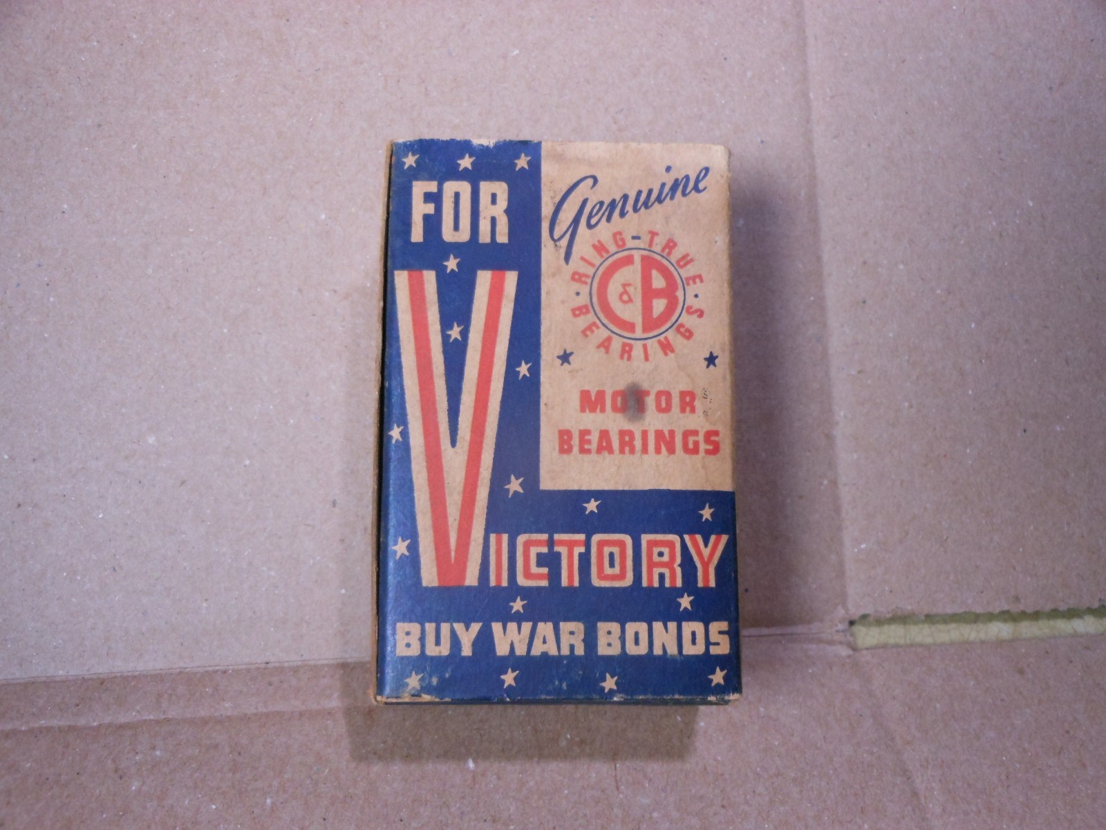 Vintage WW2 Buy War Bonds for Victory Motor Bearings Box - Empty Vintage WW2 Buy War Bonds for Victory Motor Bearings Box - Empty