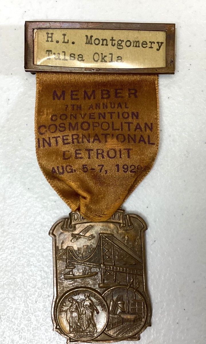 1929 Detroit Cosmopolitan Convention Medallion and Ribbon 7th Annual Historical 1929 Detroit Cosmopolitan Convention Medallion and Ribbon 7th Annual Historical