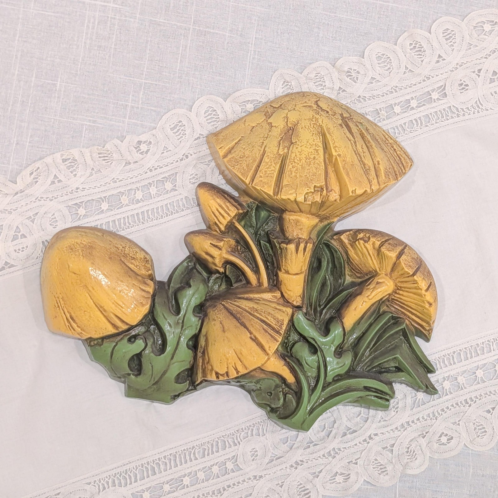 Vintage Mushroom 1970s Molded Plastic Syroco Wall Decor Vintage Mushroom 1970s Molded Plastic Syroco Wall Decor