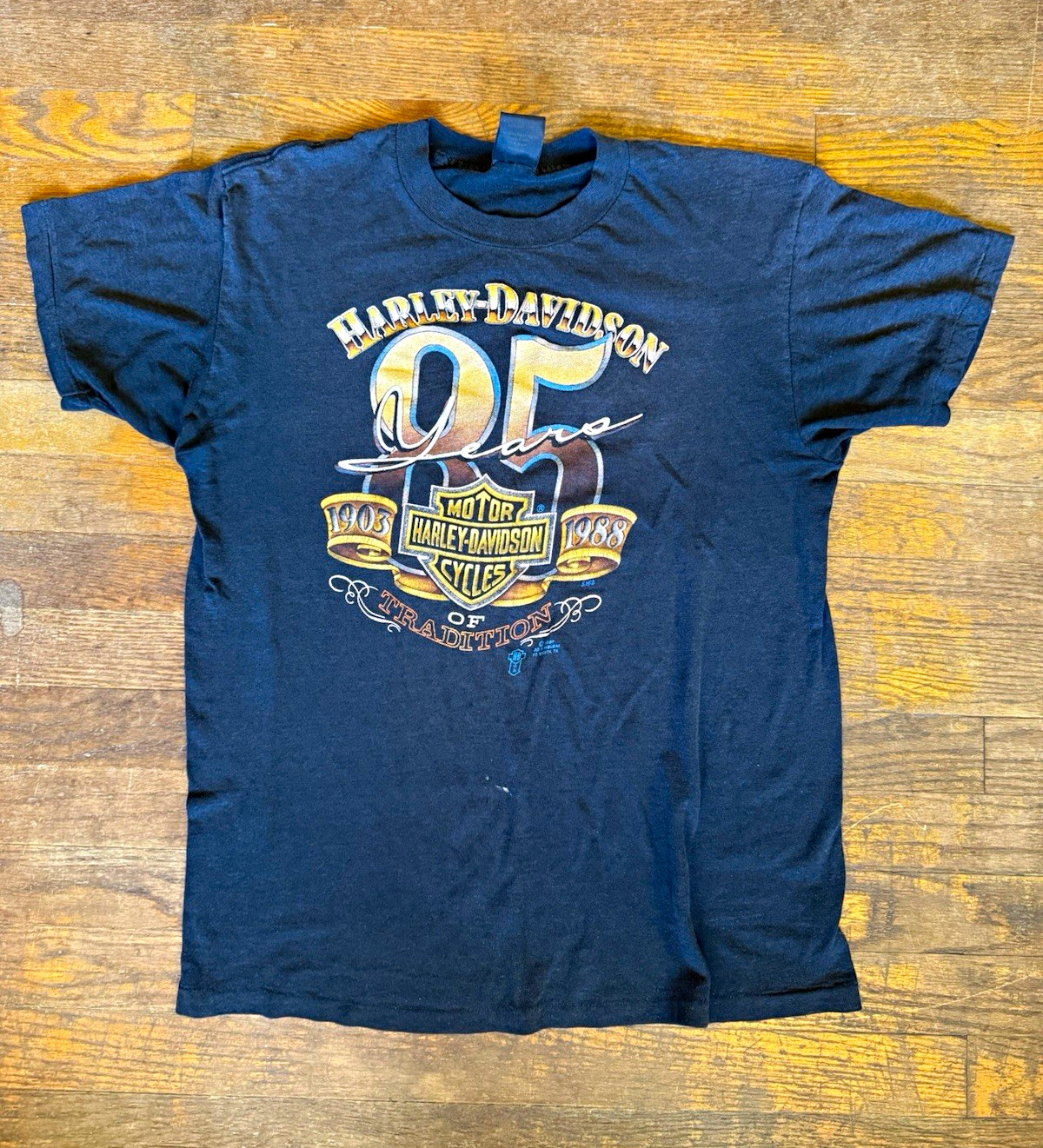 3D Emblem 1987 Harley-Davidson Tag 85 Years of Tradition Florida Shirt XL - Read 3D Emblem 1987 Harley-Davidson Tag 85 Years of Tradition Florida Shirt XL - Read