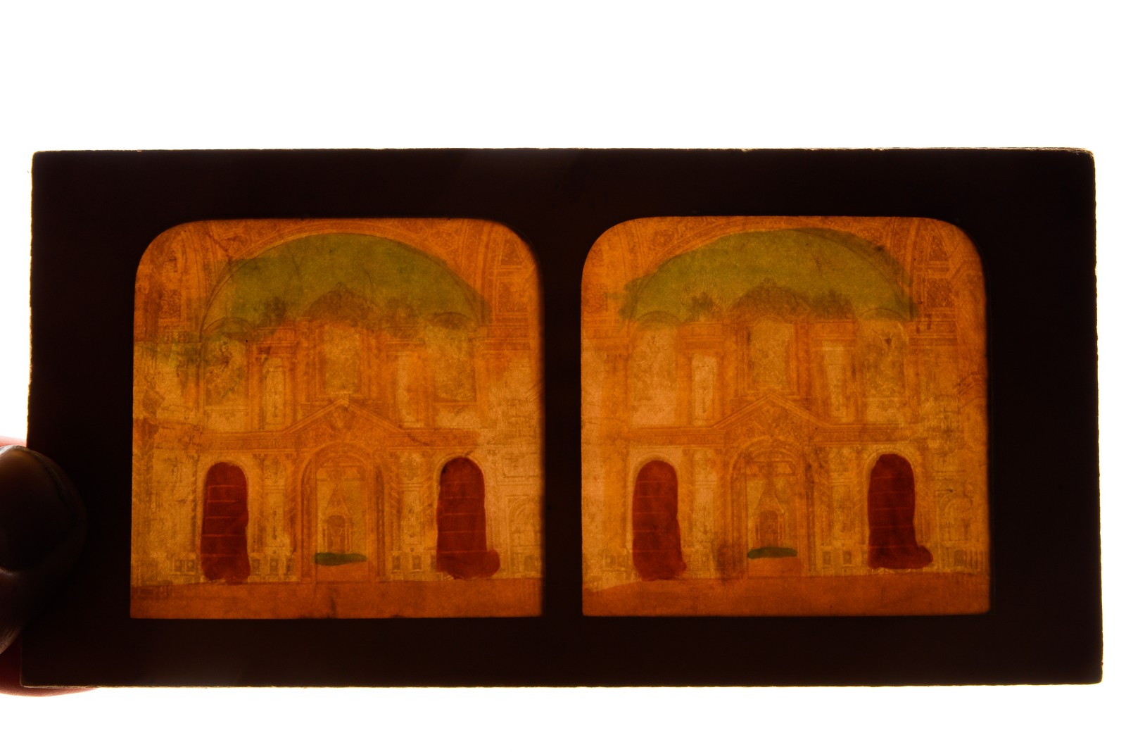 St. Alexander's Hall Moscow - 1860s French Tissue Stereo View Card - 6¾x3⅜