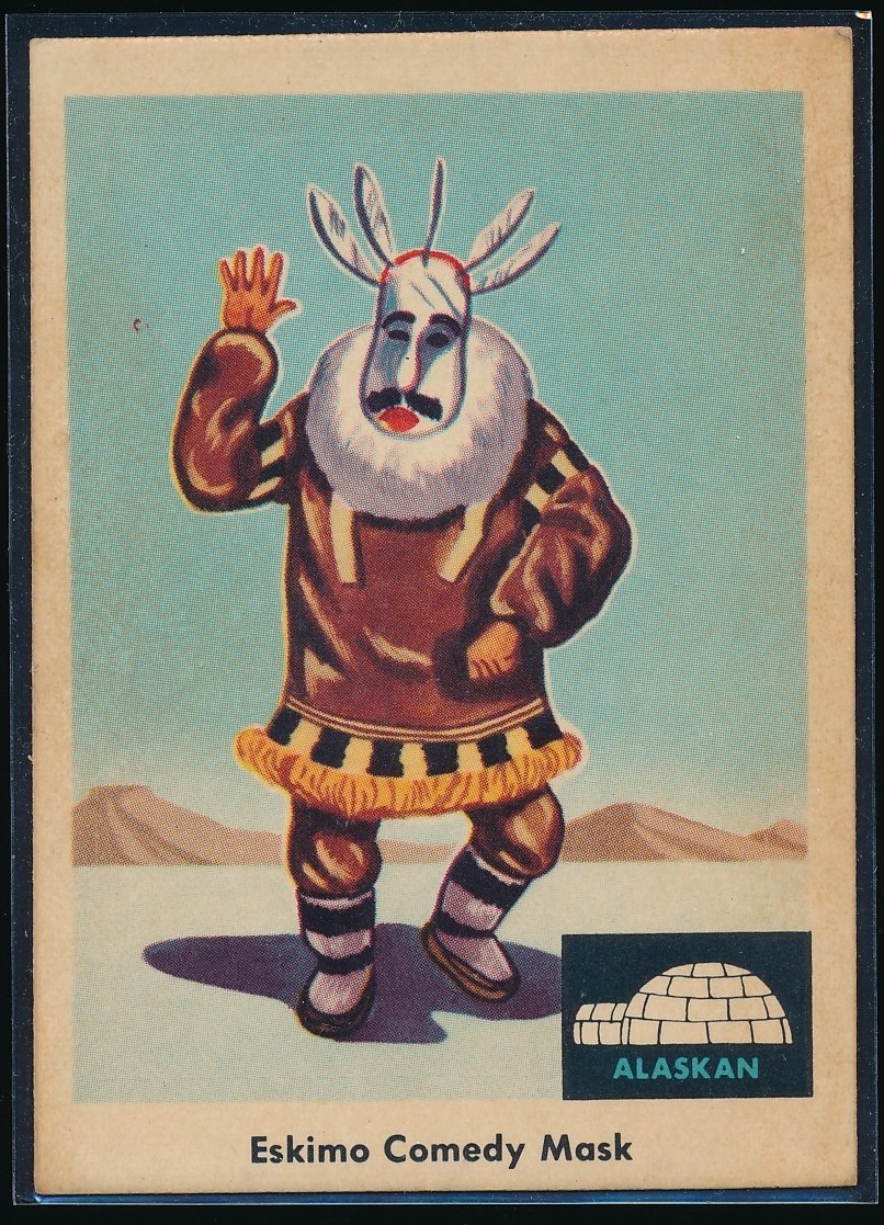 1959 Fleer Indians Trading Card - Eskimo Comedy Mask #71 1959 Fleer Indians Trading Card - Eskimo Comedy Mask #71