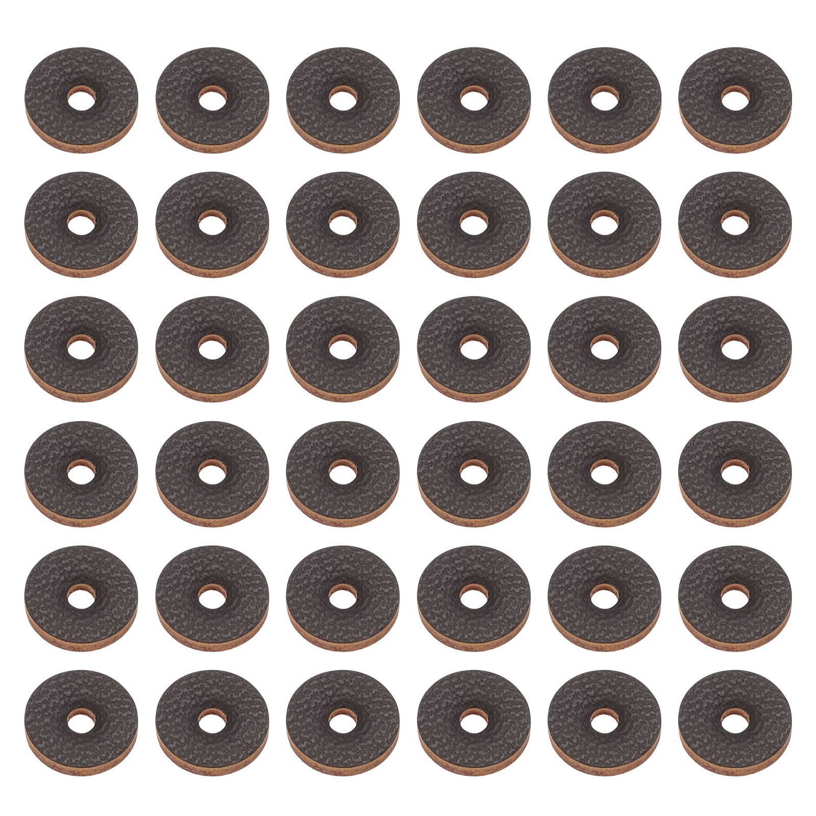 150Pcs, Leather Washers Handle Spacer 1.5 mm Thick Round 8mm Brown