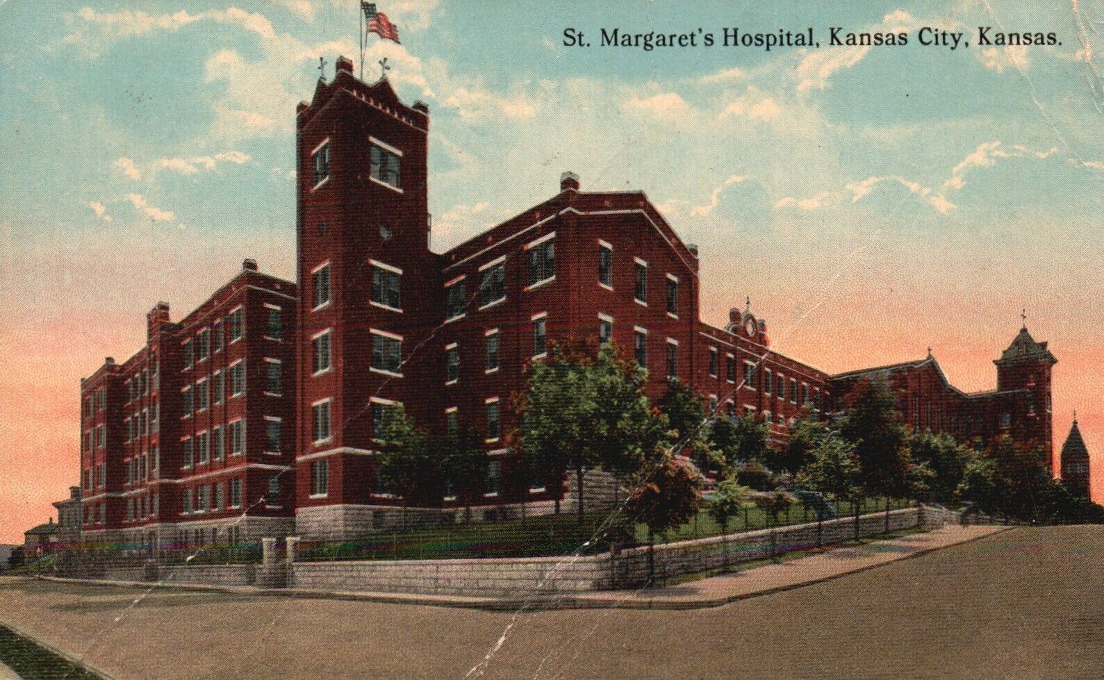 Postcard KS Kansas City St Margarets Hospital Posted 1916 Vintage PC H7542