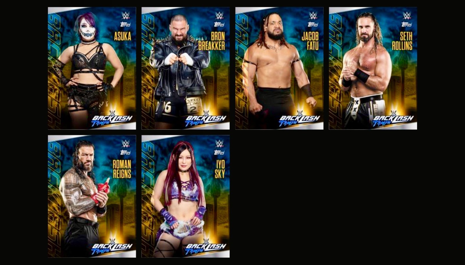 [DlGITAL CARD] TOPPS SLAM 2026 BACKLASH PREDICTION UNCOMMON 6 CARD SET