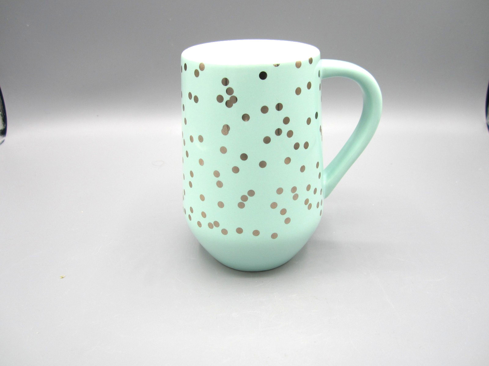 Starbucks/Teavana Pastel Teal Blue & Gold Dots Tea Coffee Mug 12 oz 2017 (48} Starbucks/Teavana Pastel Teal Blue & Gold Dots Tea Coffee Mug 12 oz 2017 (48}