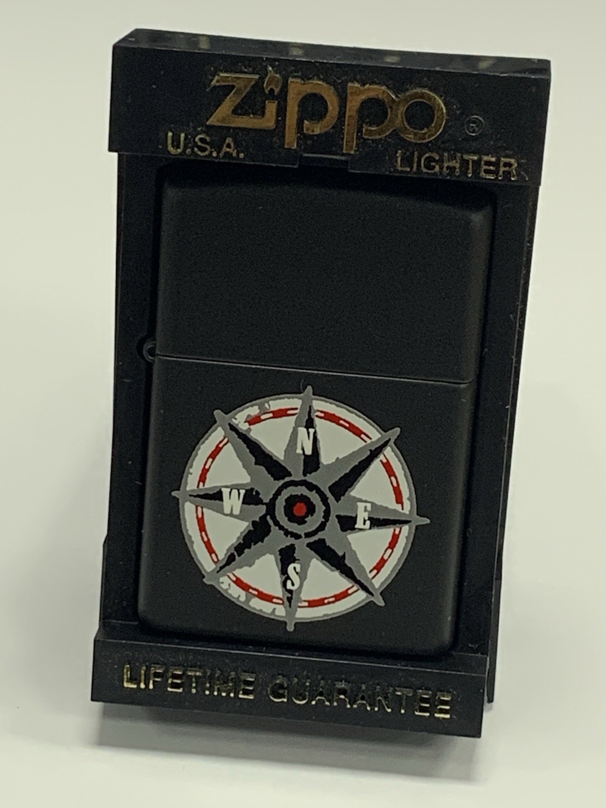 Vintage 1997 Unfired Zippo Lighter MARLBORO COMPASS Matte Black Boxed Vintage 1997 Unfired Zippo Lighter MARLBORO COMPASS Matte Black Boxed