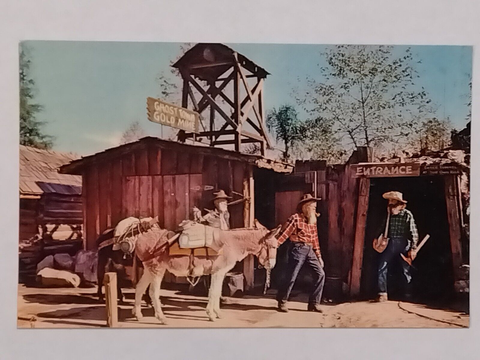 The Gold Mine Tunnel  Town Knott\'s Berry Farm Buena California  Postcard 