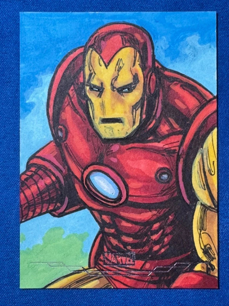 2026 Topps Chrome Marvel 1/1 Sketch IRON MAN Ariel Mamani Auto 2026 Topps Chrome Marvel 1/1 Sketch IRON MAN Ariel Mamani Auto