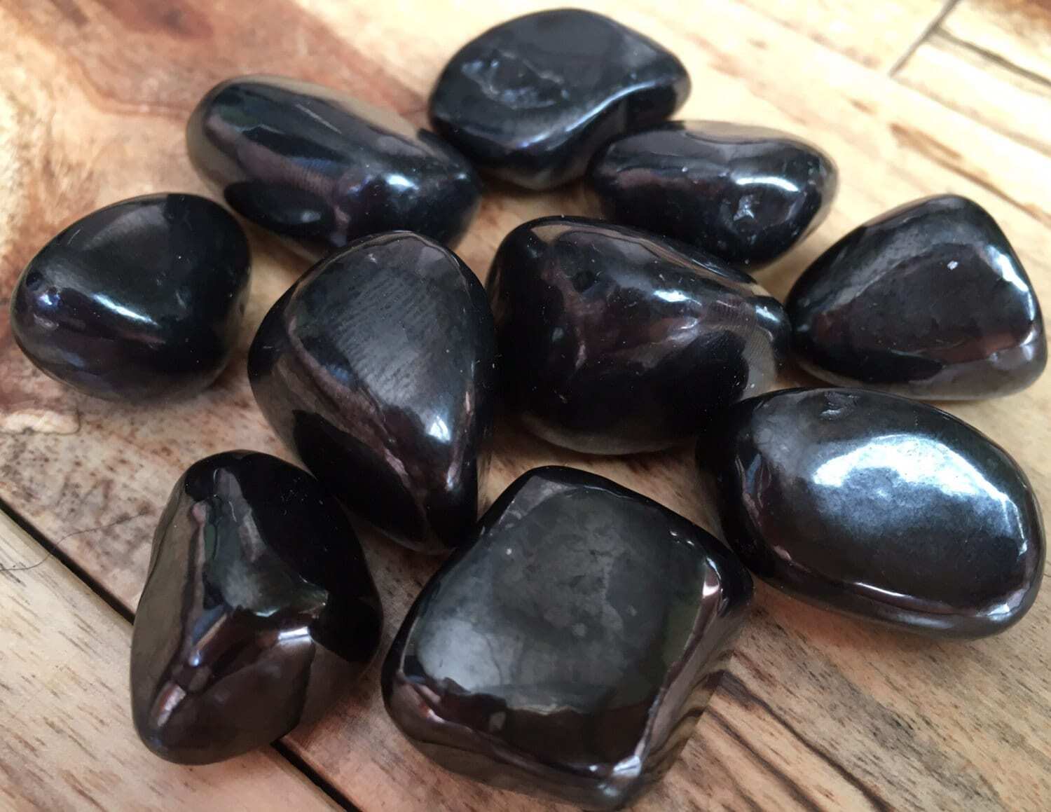 Shungite Tumbled Stone - Polished Natural Shungite from Karelia, Russia