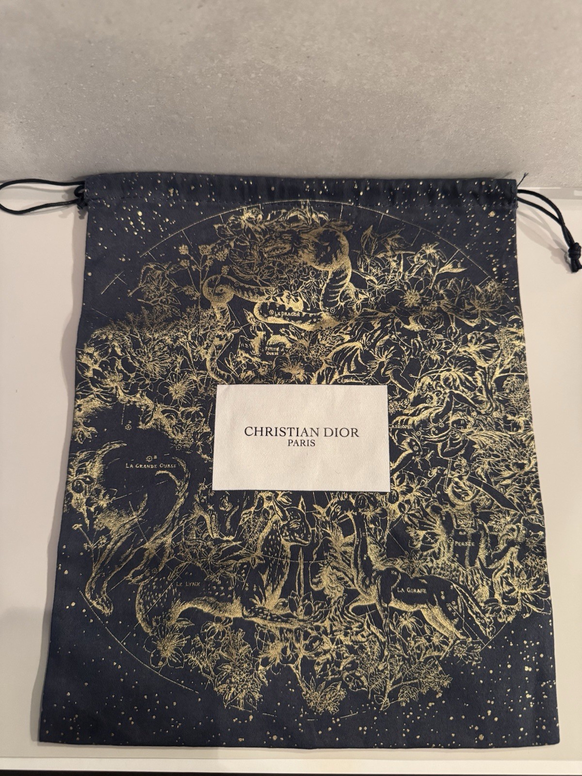 Dior Holiday Constellations Collectible Drawstring Pouch Gift Bag 9 x 11 in New Dior Holiday Constellations Collectible Drawstring Pouch Gift Bag 9 x 11 in New