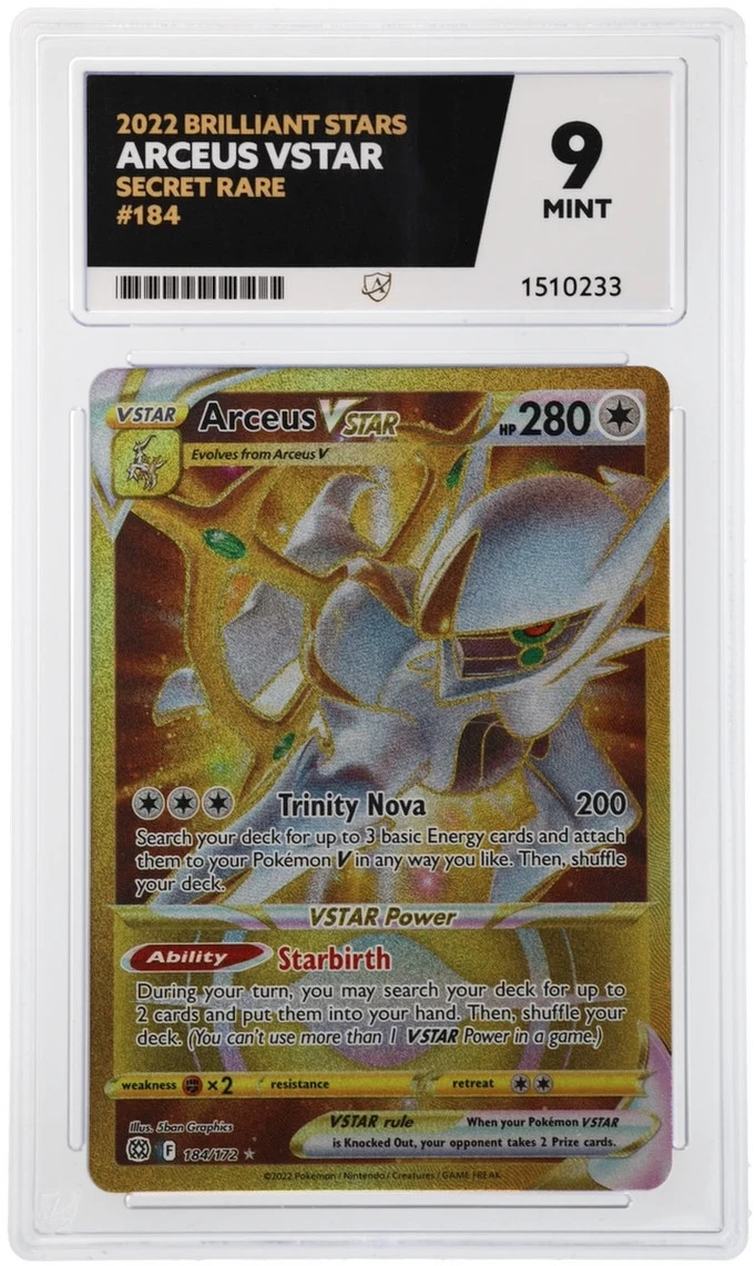 ACE 9 Arceus VSTAR - Brilliant Stars - 184/172 - Secret Rare ACE 9 Arceus VSTAR - Brilliant Stars - 184/172 - Secret Rare