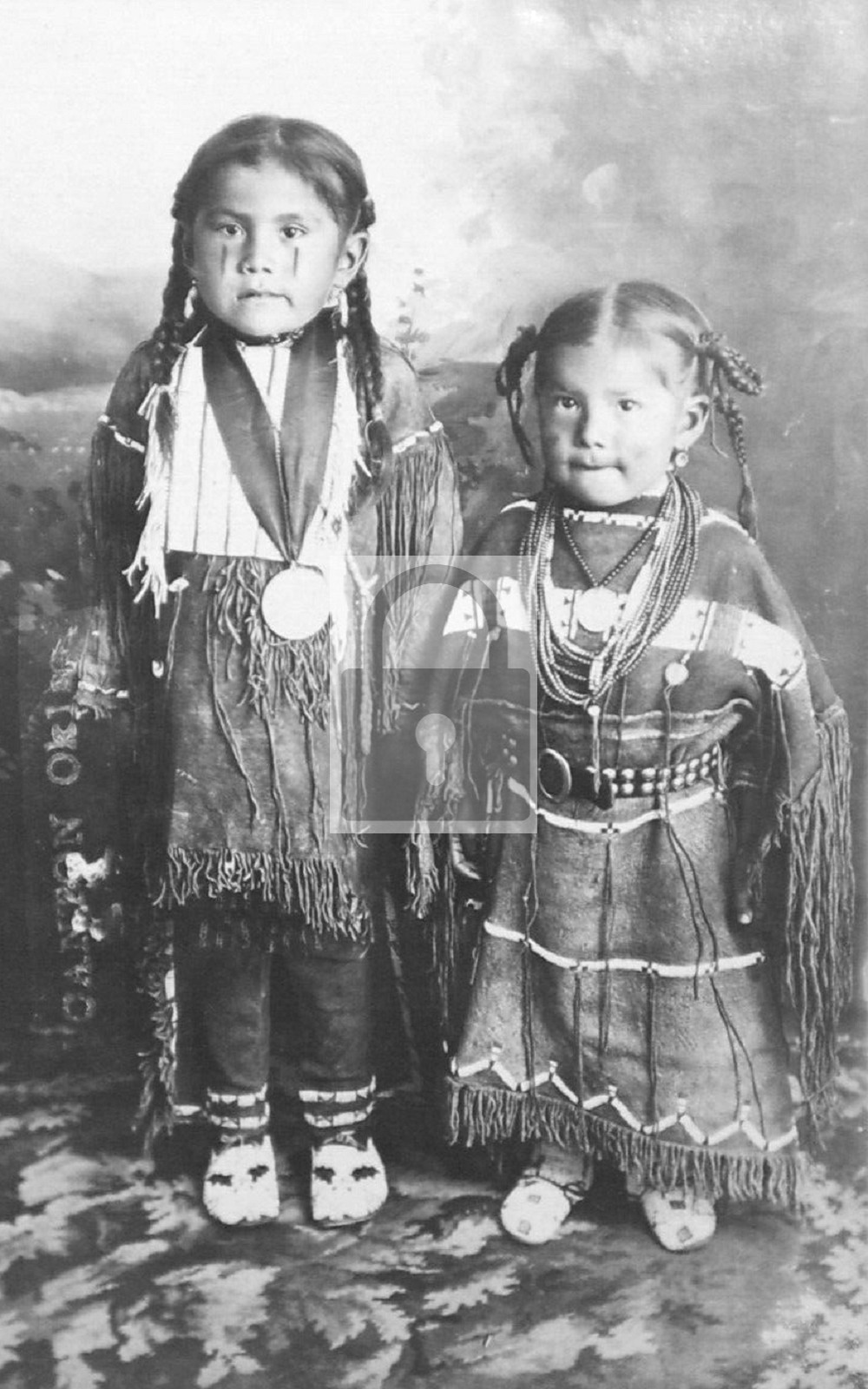 Native Indian Arapaho Children Dress Canton Oklahoma OK - Reprint