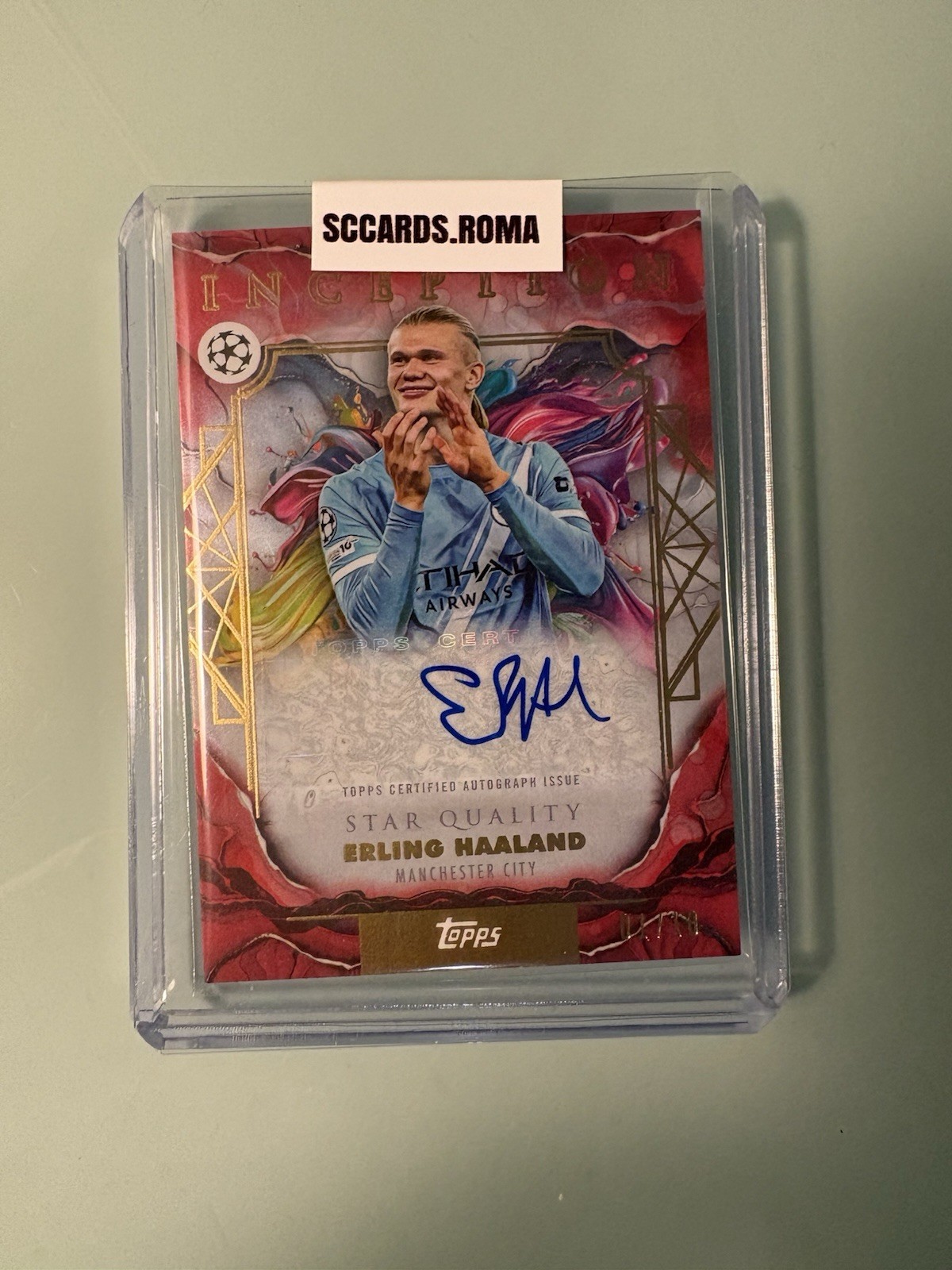 Topps Inception UCC 2025/26 Erling Haaland Star Quality Auto SQ-EH /10 Topps Inception UCC 2025/26 Erling Haaland Star Quality Auto SQ-EH /10
