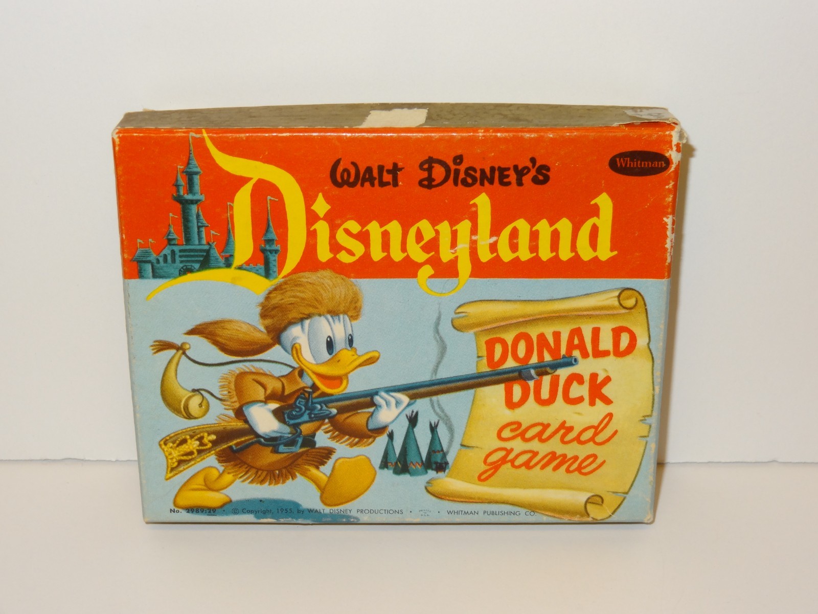 Vintage 1955 Disneyland Donald Duck Whitman Publishing Co. Boxed Card Game