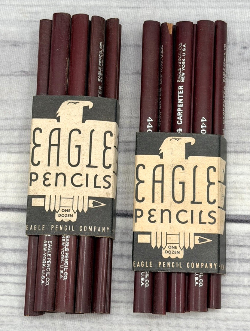 LOT OF 21 EAGLE PENCIL COMPANY 440 SUN NO 4 CARPENTER PENCILS