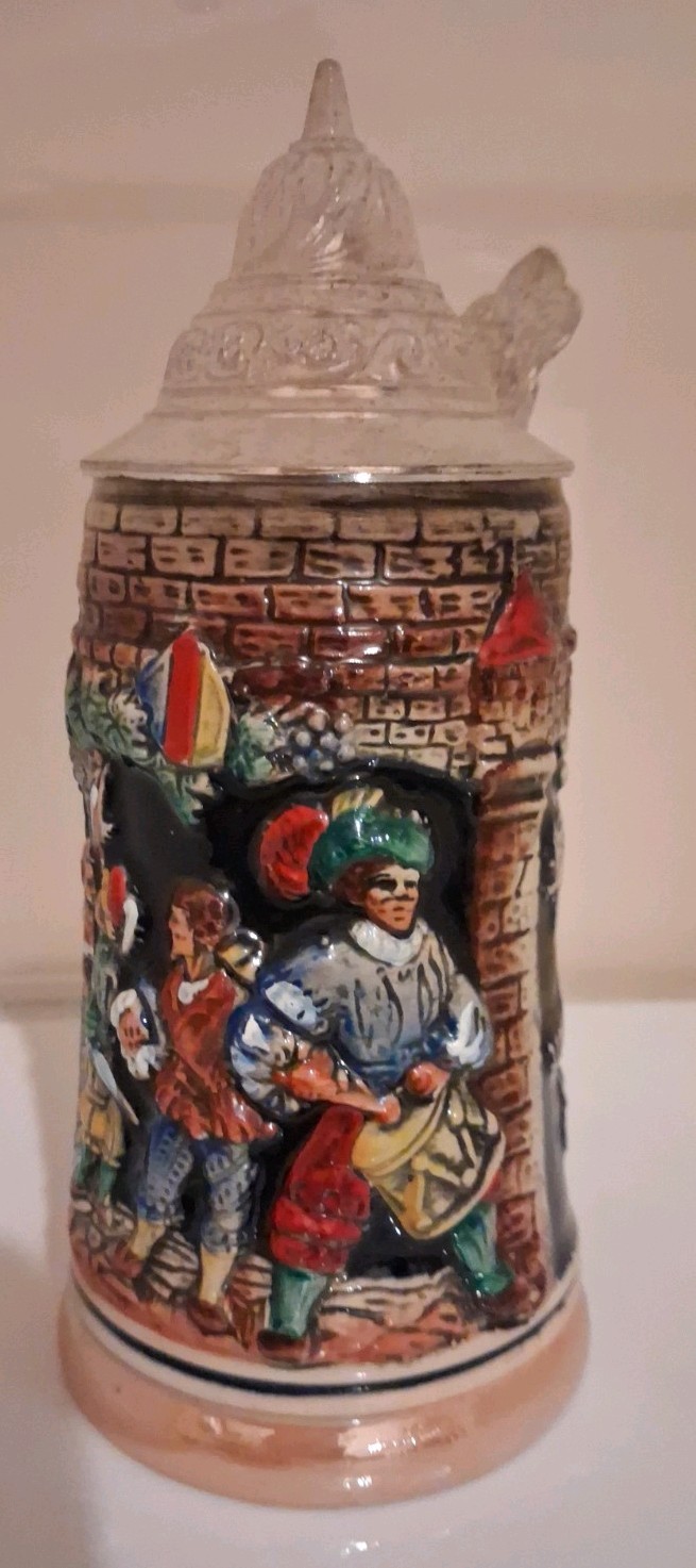 Vintage German Style Ceramic Pewter Lidded Beer Stein Cheapest On Ebay Vintage German Style Ceramic Pewter Lidded Beer Stein Cheapest On Ebay
