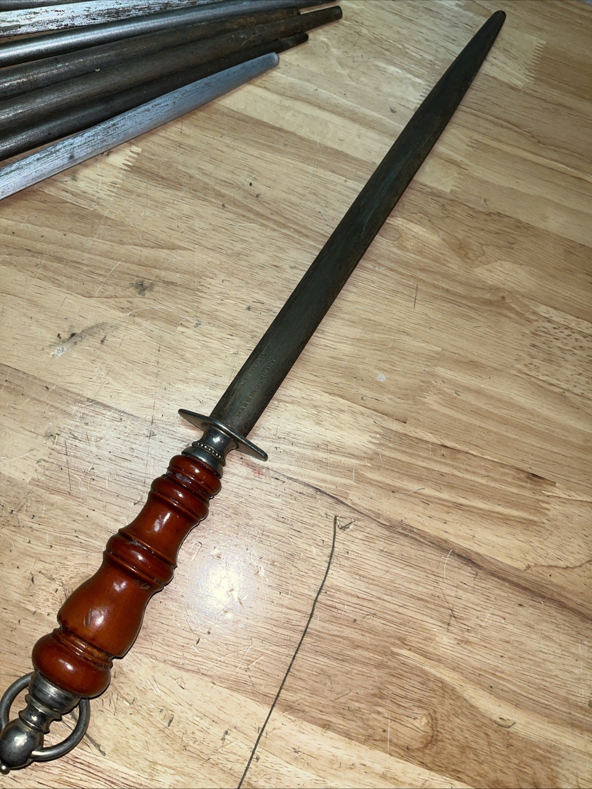 F. Dick Oval Elliptical Sharpening Steel Vintage Honing Rod Germany F. Dick Oval Elliptical Sharpening Steel Vintage Honing Rod Germany