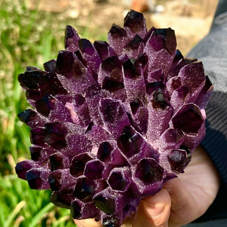 300-400g Large Natural Crystal Amethyst Phantom Cluster Healing Mineral Rocks 300-400g Large Natural Crystal Amethyst Phantom Cluster Healing Mineral Rocks