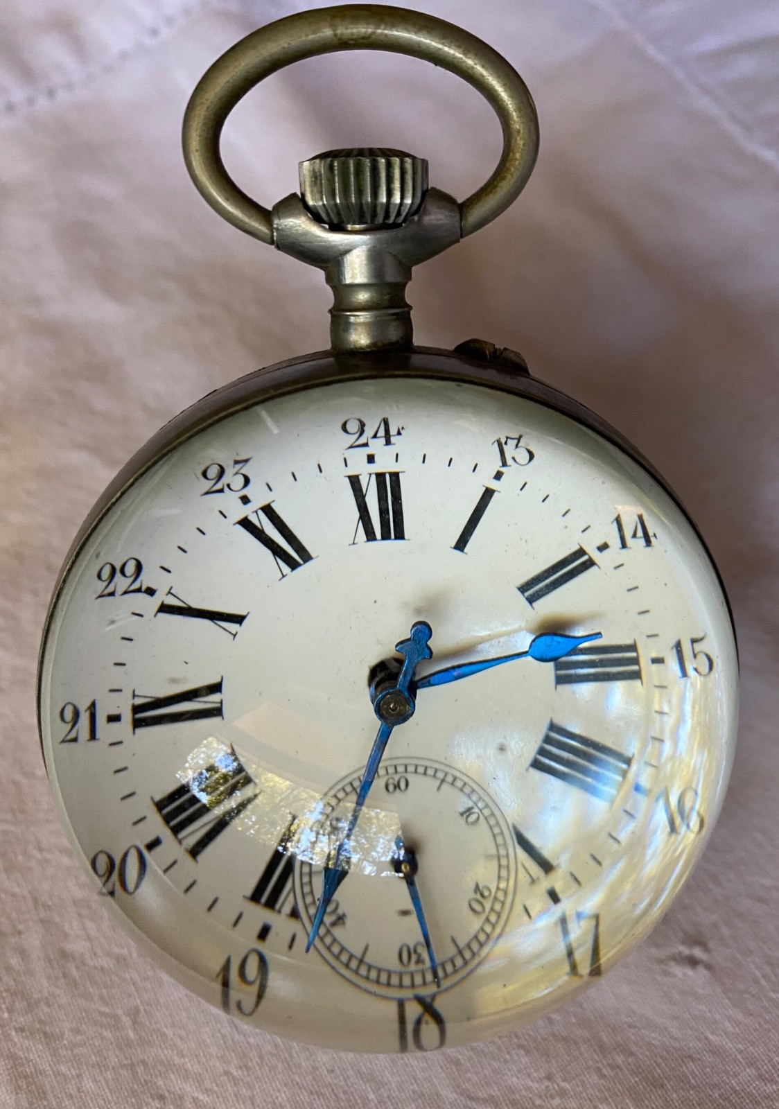Large Antique Swiss Ball Watch Style Glass Sphere 1900 Large Antique Swiss Ball Watch Style Glass Sphere 1900