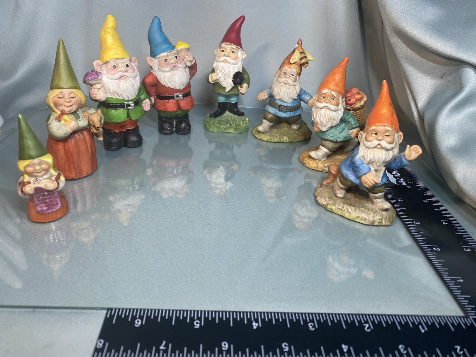 Vintage Mixed Gnome Collection of 8 Figurines
