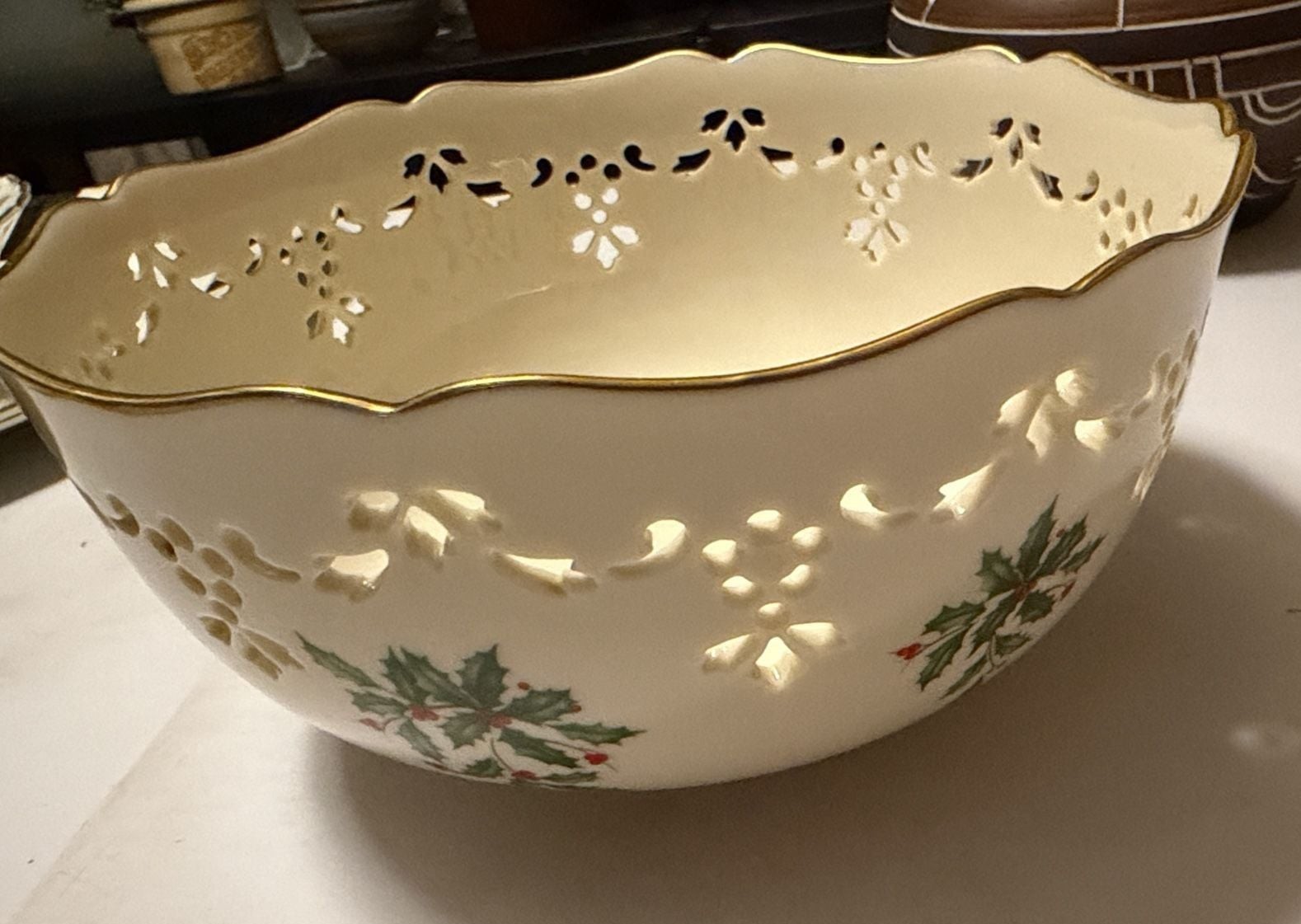 Lenox Holiday Pierced Bowl