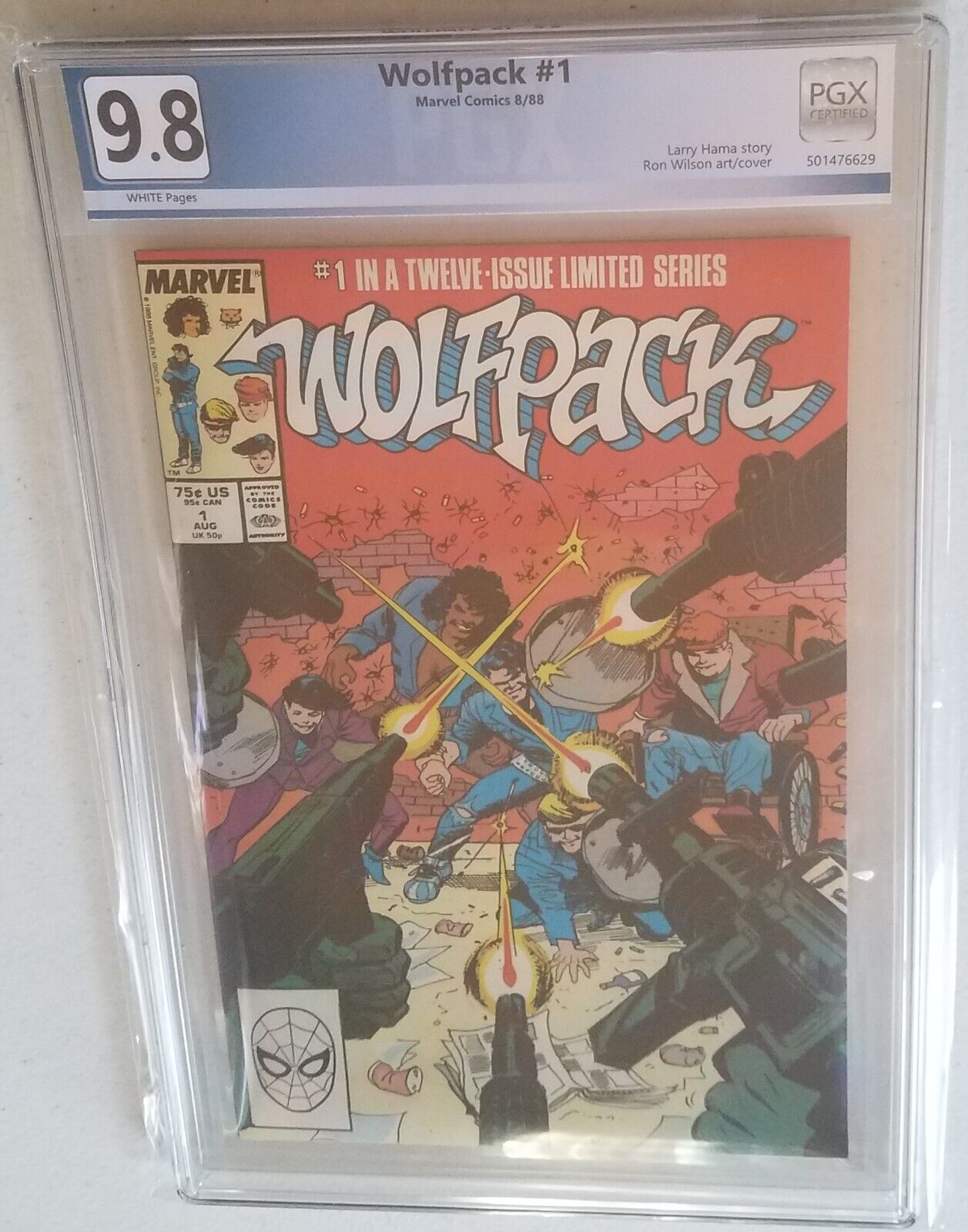 Wolfpack 1 NOT CGC PGX 9.8  1988  Marvel Limited Series Full run 2-12 ungraded.