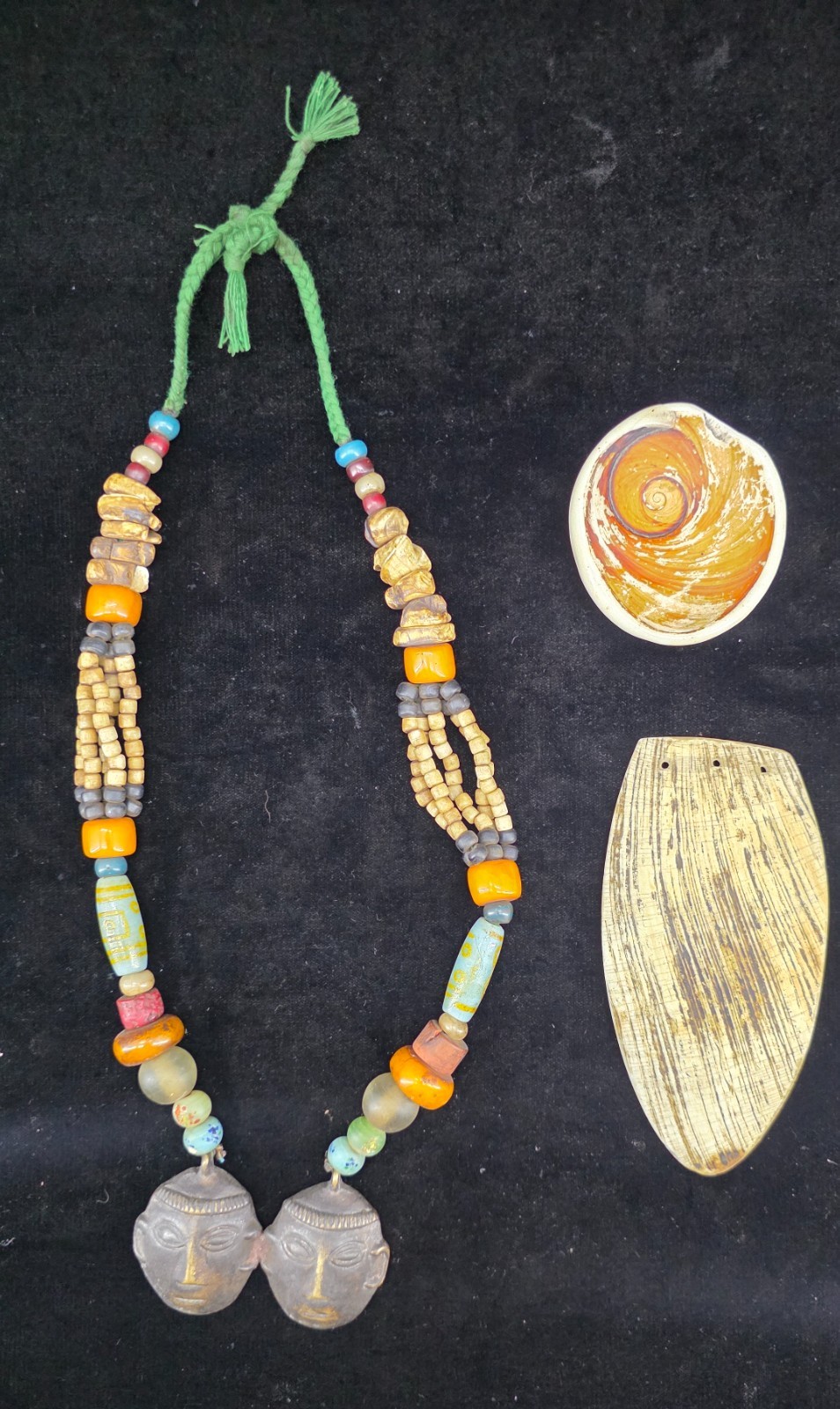 Collection Naga Tribal Headhunter Brass Necklace Glass Beads Ritual  Adornments