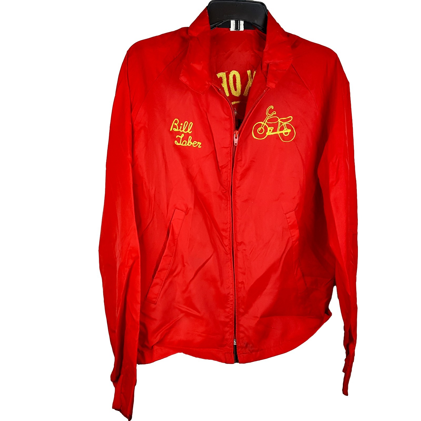 Vintage Swingster M Red Nylon Windbreaker Jacket El Korah Shriners Motor Patrol