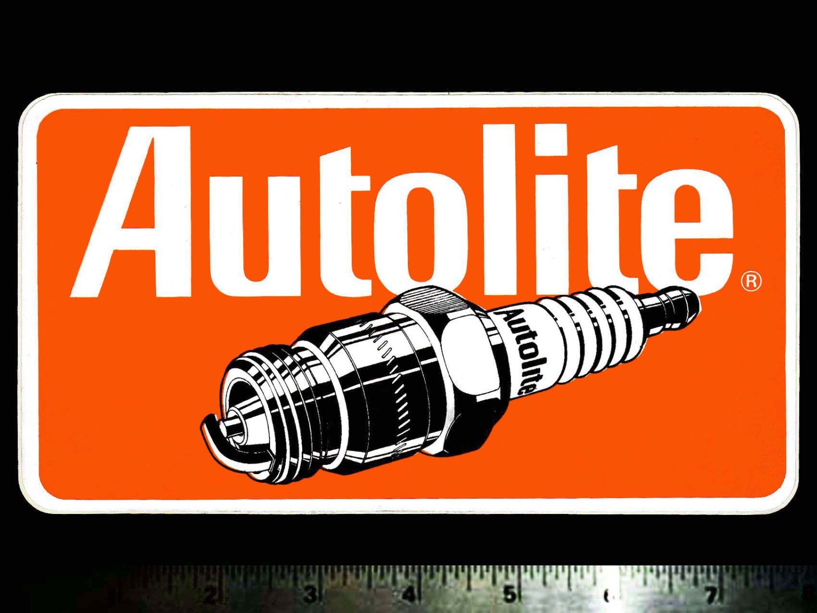 AUTOLITE Spark Plugs - Original Vintage 1970's 80's Racing Decal/Sticker - 7.75 AUTOLITE Spark Plugs - Original Vintage 1970's 80's Racing Decal/Sticker - 7.75