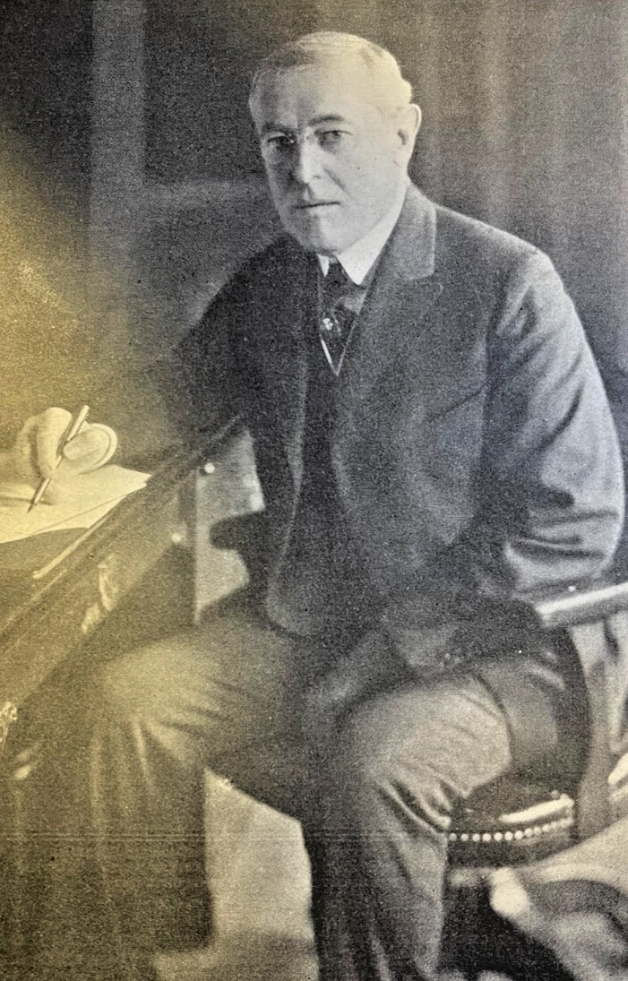 1919 Vintage Magazine Illustration President Woodrow Wilson 1919 Vintage Magazine Illustration President Woodrow Wilson