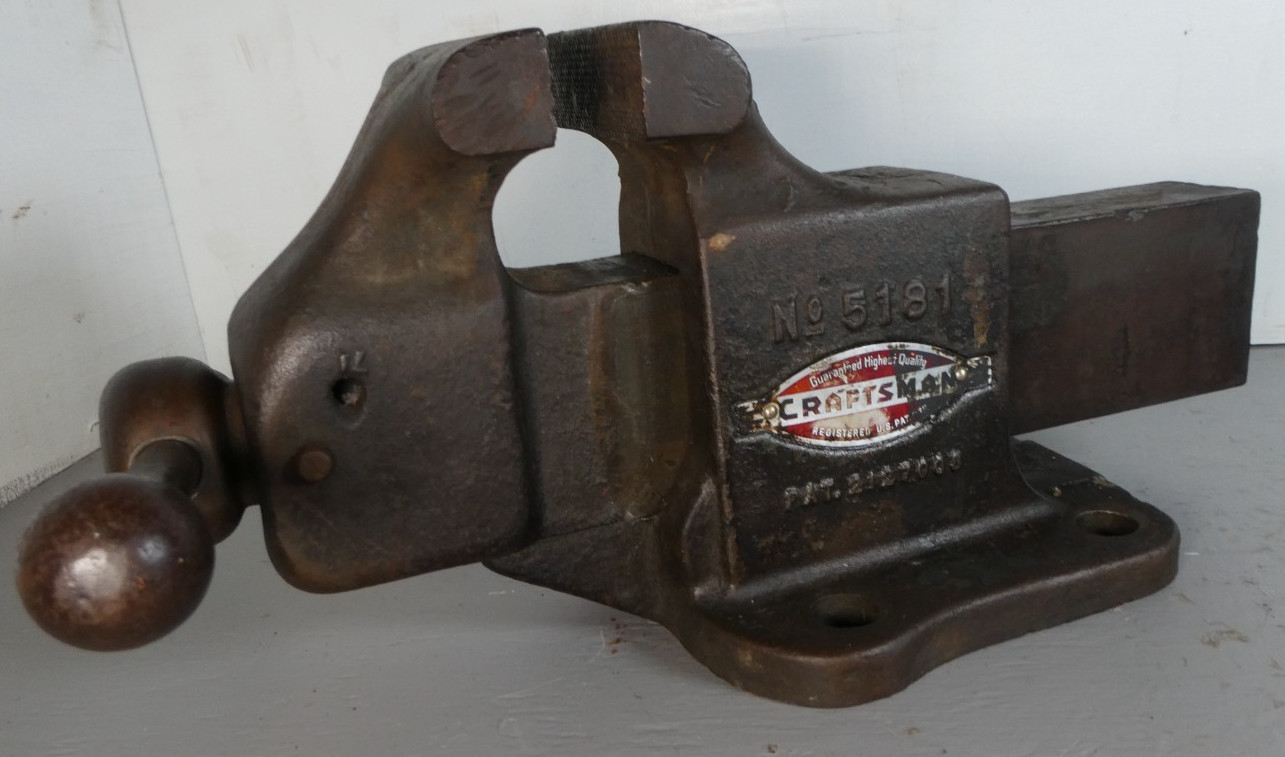 Rare Vintage Reed made Craftsman 5181 Bench Vise 4 In Jaws Heavy Duty USA Rare Vintage Reed made Craftsman 5181 Bench Vise 4 In Jaws Heavy Duty USA