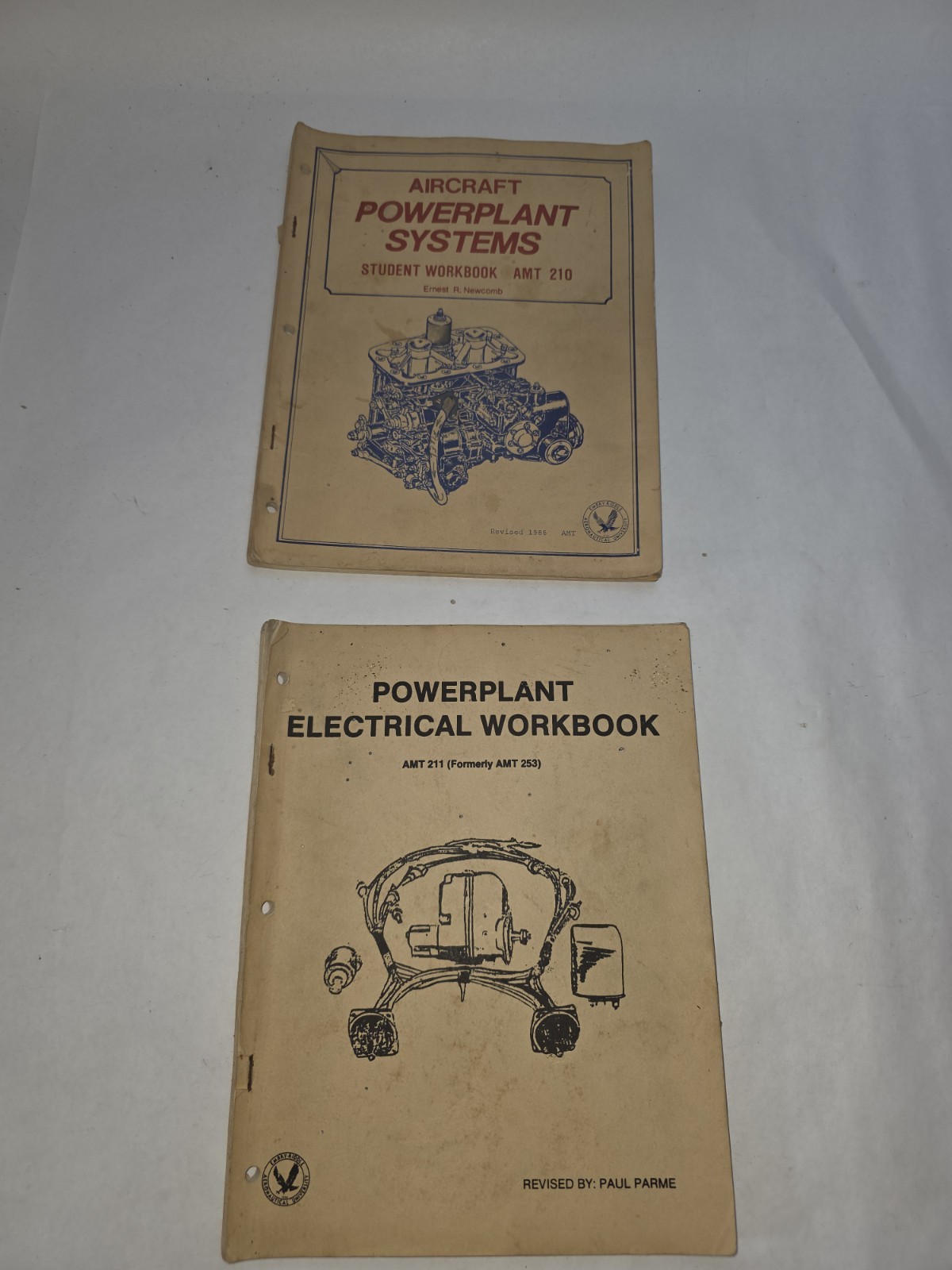 Vintage Embry-Riddle Aircraft Powerplant Systems AMT 210 & 211 Workbooks Lot