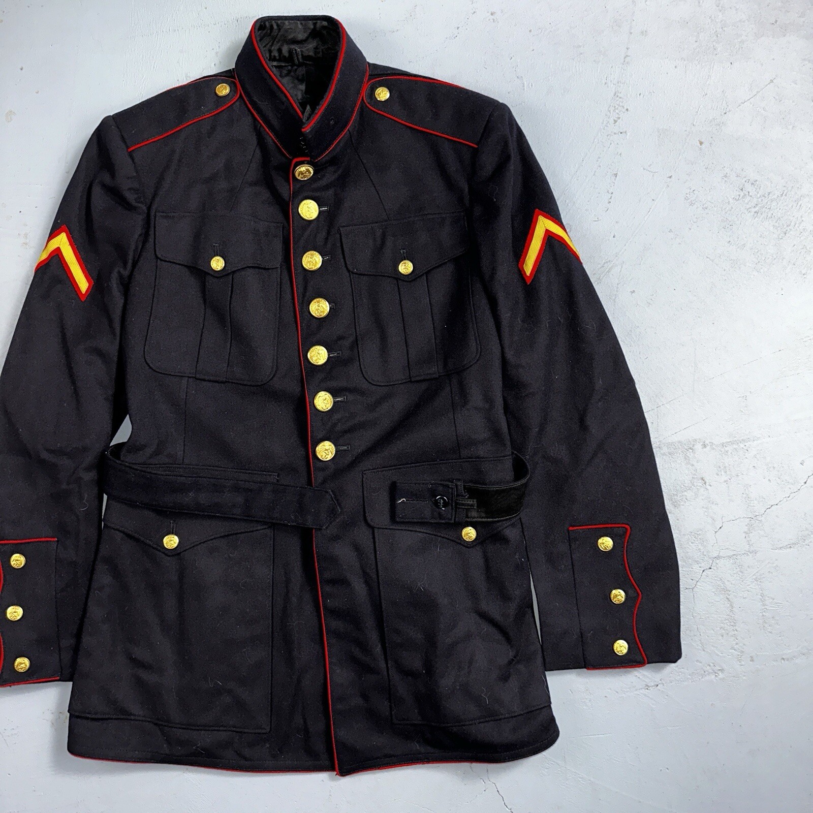 VTG Authentic WWII Paramarine United States Marine Corp Dress Blue Jacket USMC VTG Authentic WWII Paramarine United States Marine Corp Dress Blue Jacket USMC